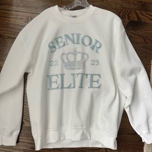 Senior Elite Rhinestone Crew Neck